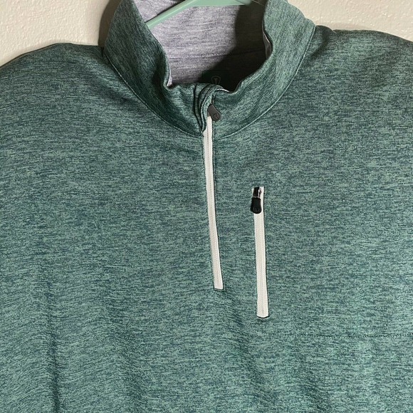 Pro Tour 1/4 Zip Golf Pullover LS Shirt Jacket XL green - Picture 3 of 7